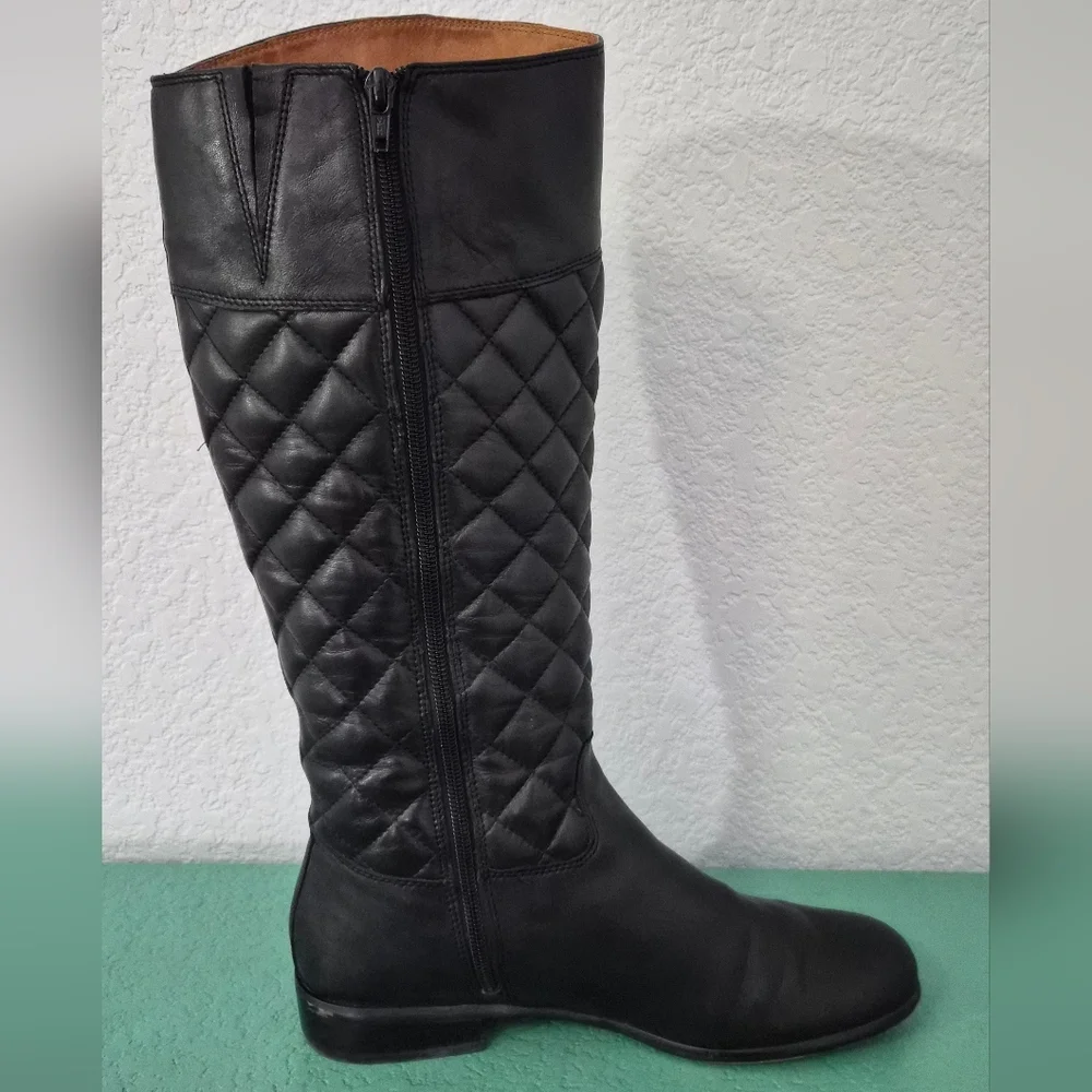 SPRING SALE | Corso Como Santona Quilted Leather Tall Riding Boots Black 9.5M